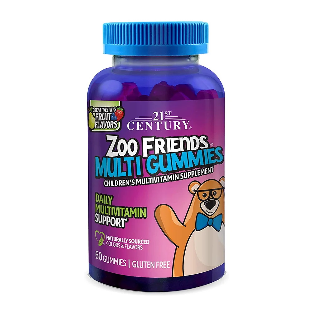 Excellent 21St Century Zoo Friends Childrens Multivitamin Supplement Multi Gummies - 60 Ea Reusable