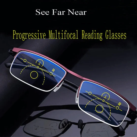 Functional Velloraco™ German Intelligent Progressive Reading Glasses Anti-Blue Light Auto-Focus Durable