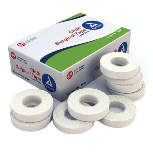 High-Grade Dynarex Cloth Surgical Tape - 1 2 Inches X 10 Yds Pack of 24 Organic