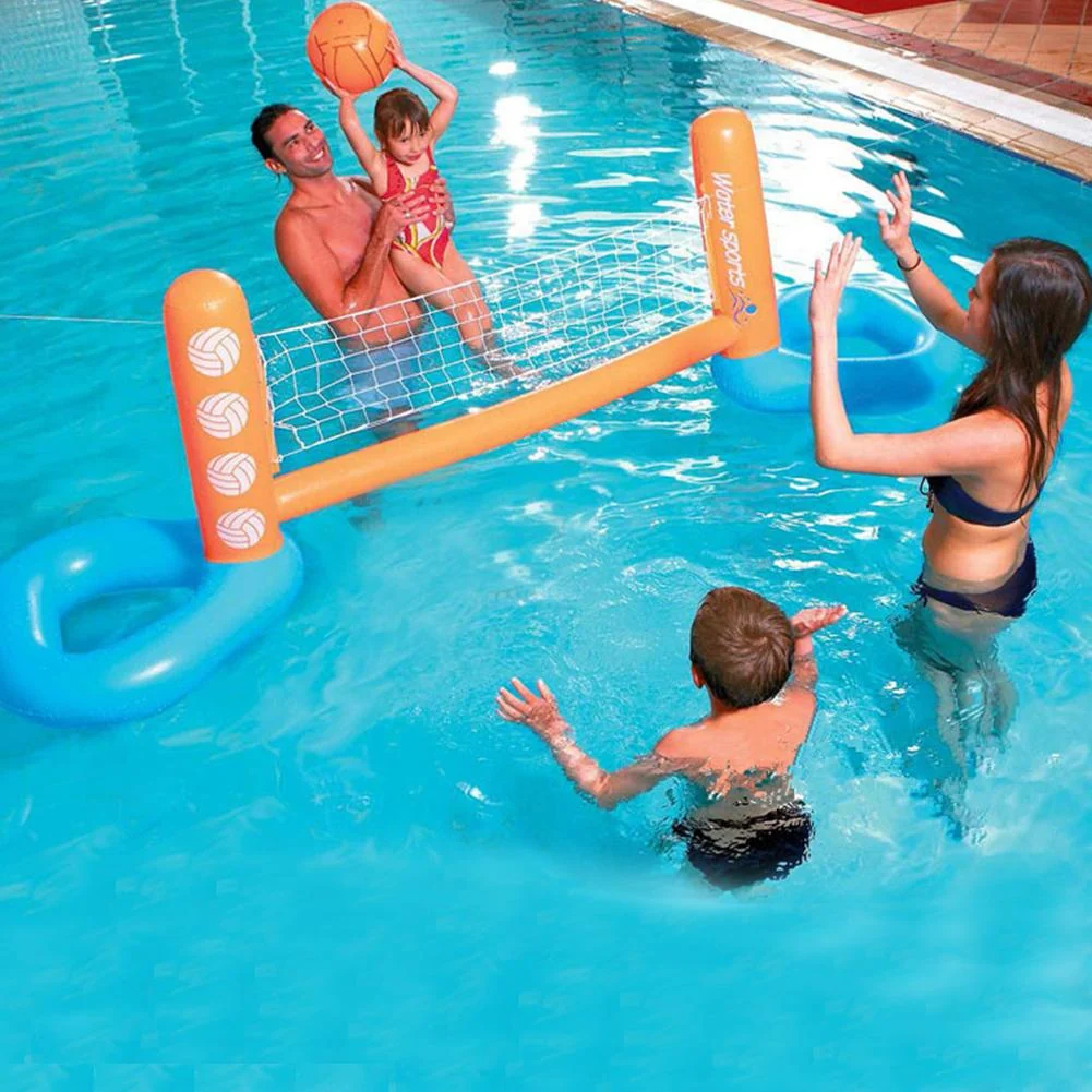Clean Floating Above Ground Swimming Pool Volleyball Net Certified