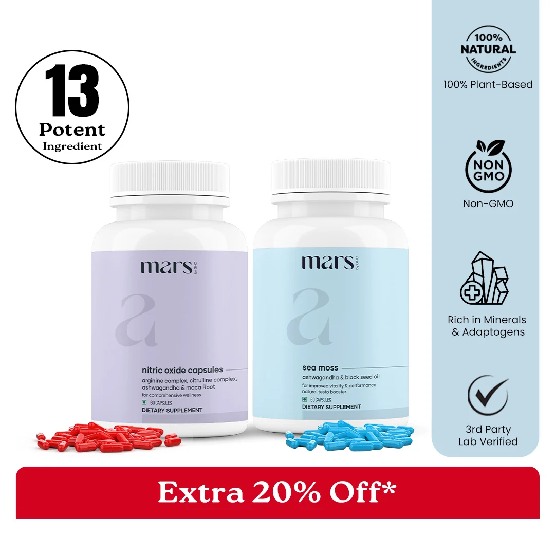 Premium Material MaxDrive Combo Powered by Nitric Oxide Sea Moss Capsules Trusted