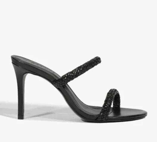 Versatile Schutz Taliah Woven Sandal in Black Modern