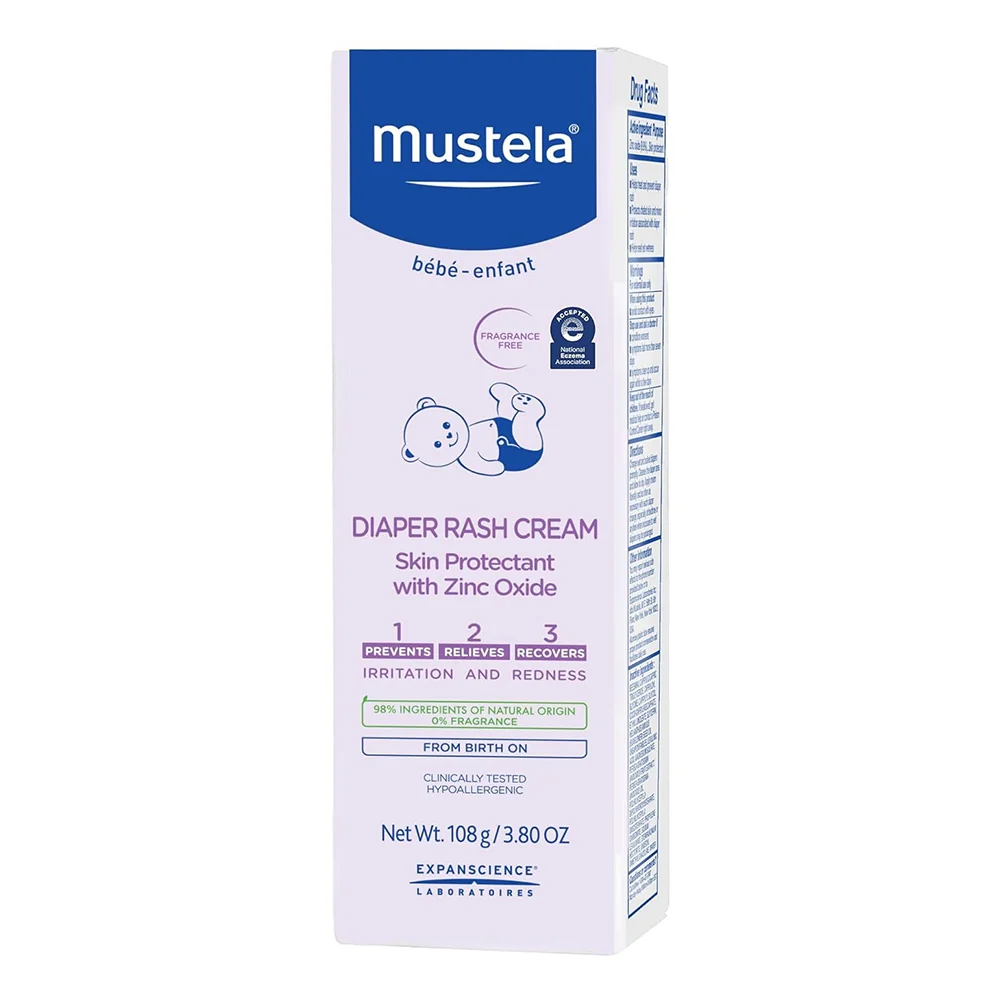 Smooth Mustela Baby Diaper Rash Cream with Zinc Oxide Skin Protectant Fragrance 3.80Oz 108g Powerful