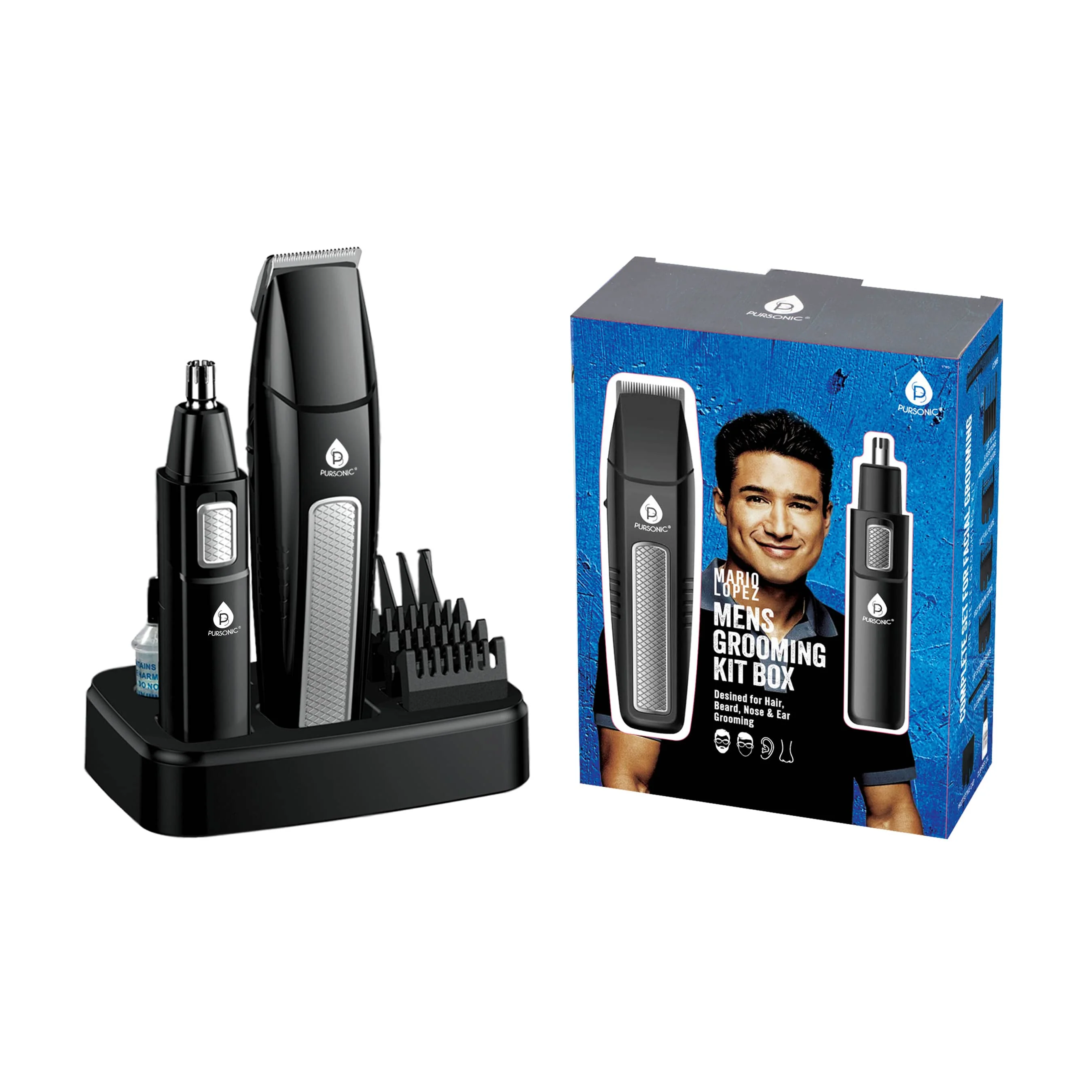 Recyclable Pursonic Mario Lopez Mens Grooming Kit Environmentally Friendly