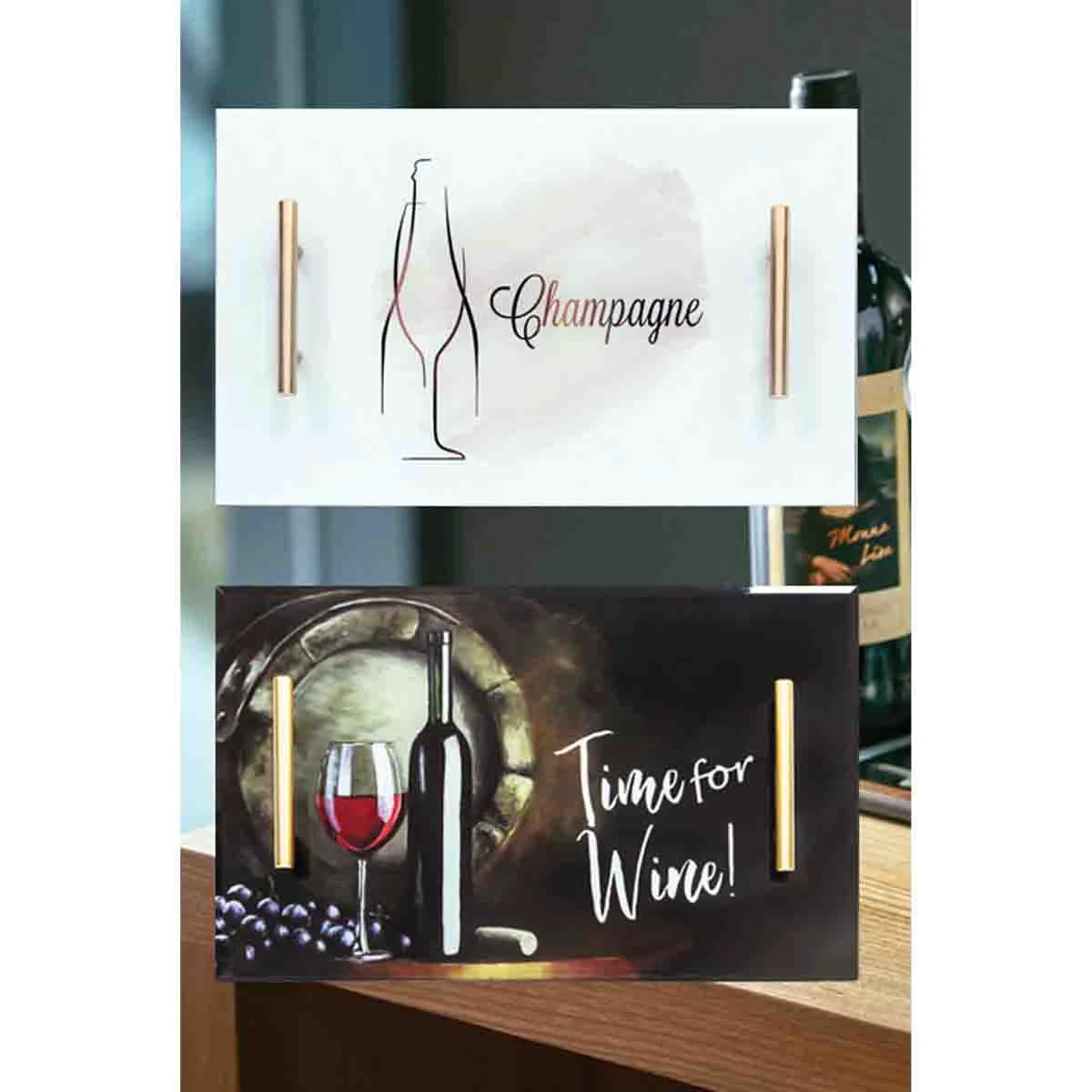 Versatile Wine Tray Champagne Artisan
