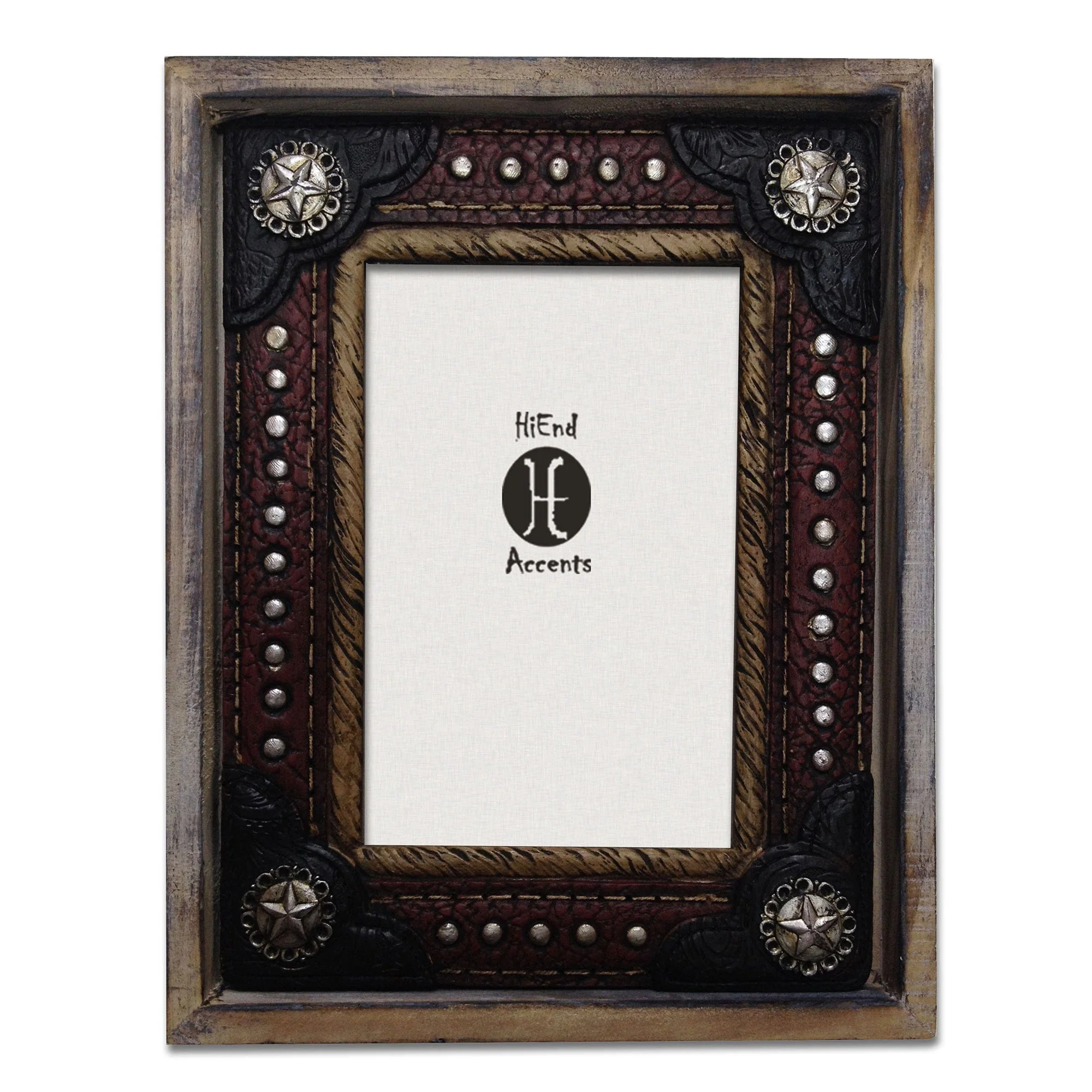 Advanced Wooden Resin Leather Insert Picture Frame Solid