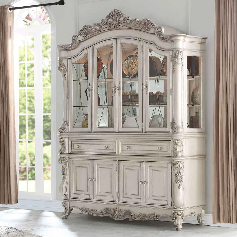 Fine Crafted Gorsedd - Buffet amp Hutch - Golden Ivory Functional