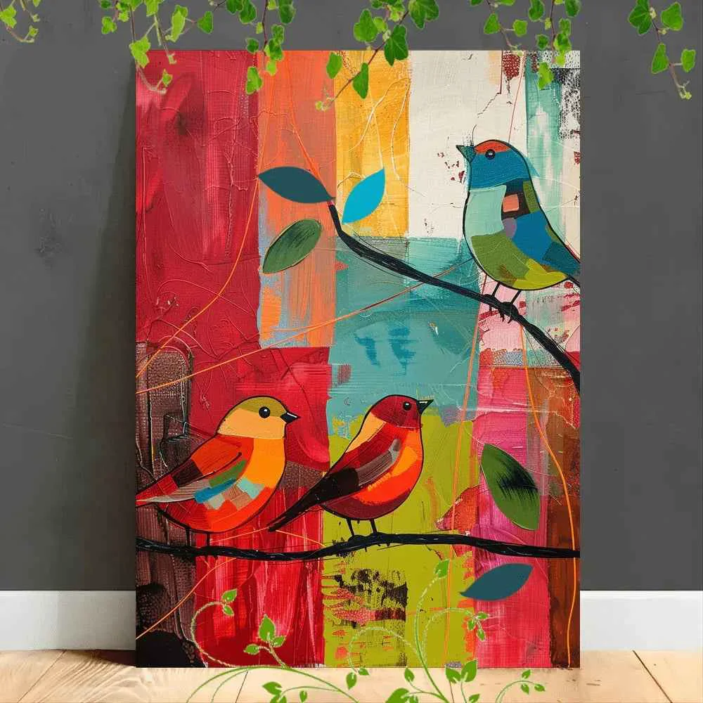 Advanced Canvas Painting - Colorful Wooden Abstract Contemporary
