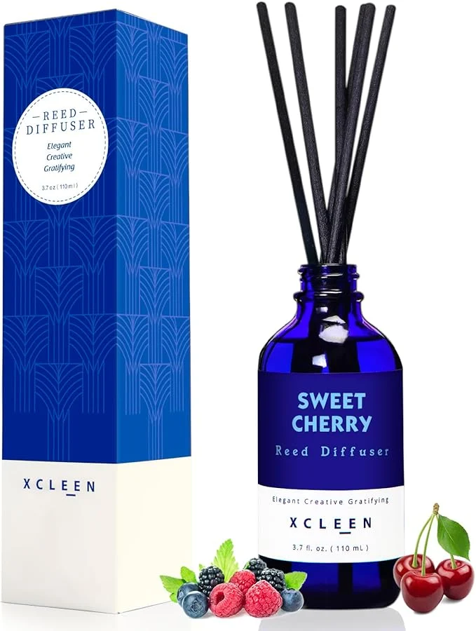 World-Class Xcleen Reed Diffuser Set Sweet Cherry Oil Diffusers Premium Material