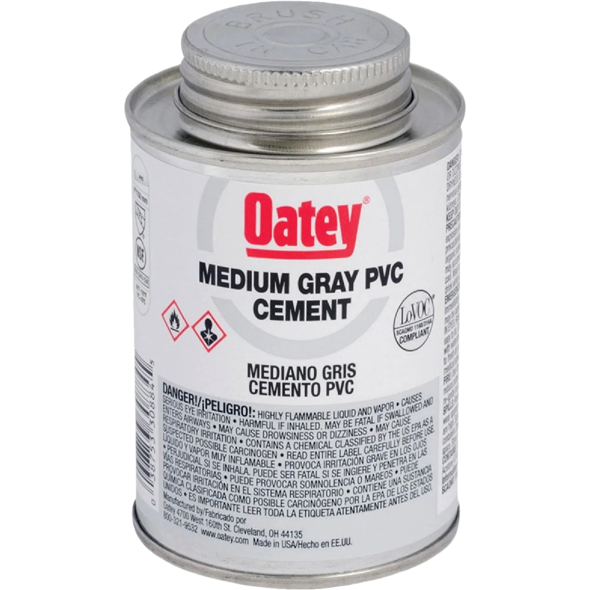 World-Class Oatey 4 Oz. 40 F to 90 F Gray PVC Cement Solid