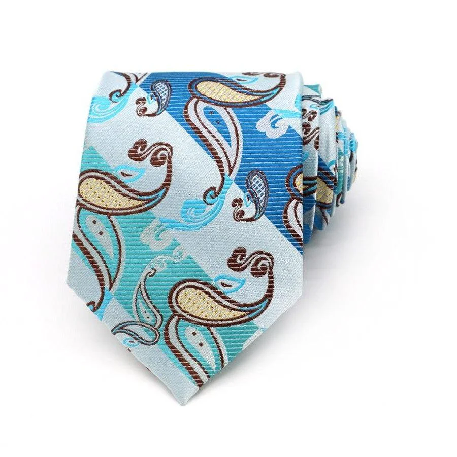 Advanced Paisley Striped Silk Tie Optimized