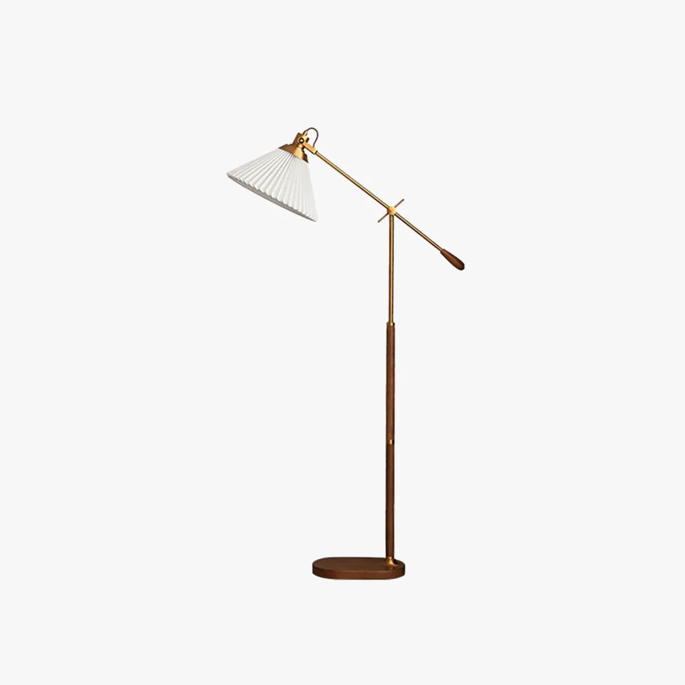 World-Class Ozawa Plissiert Stehleuchte Metall Holz 196CM Lang Convenient