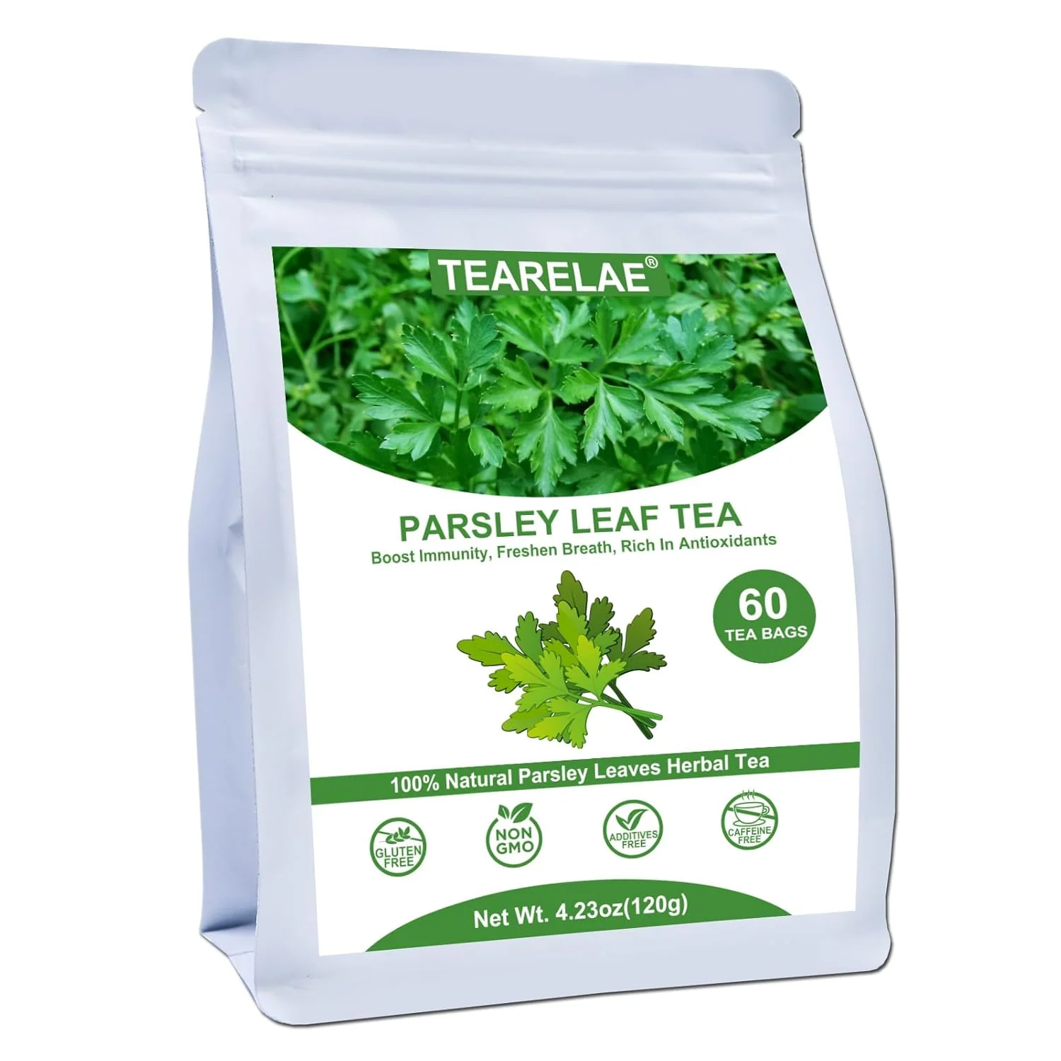 Versatile TEARELAE Parsley Tea Bags - 60 Count Pure Natural Casual