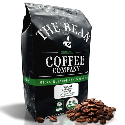 Versatile The Bean Organic Coffee Co. Decaf California Blend 80 Ounce High-Grade