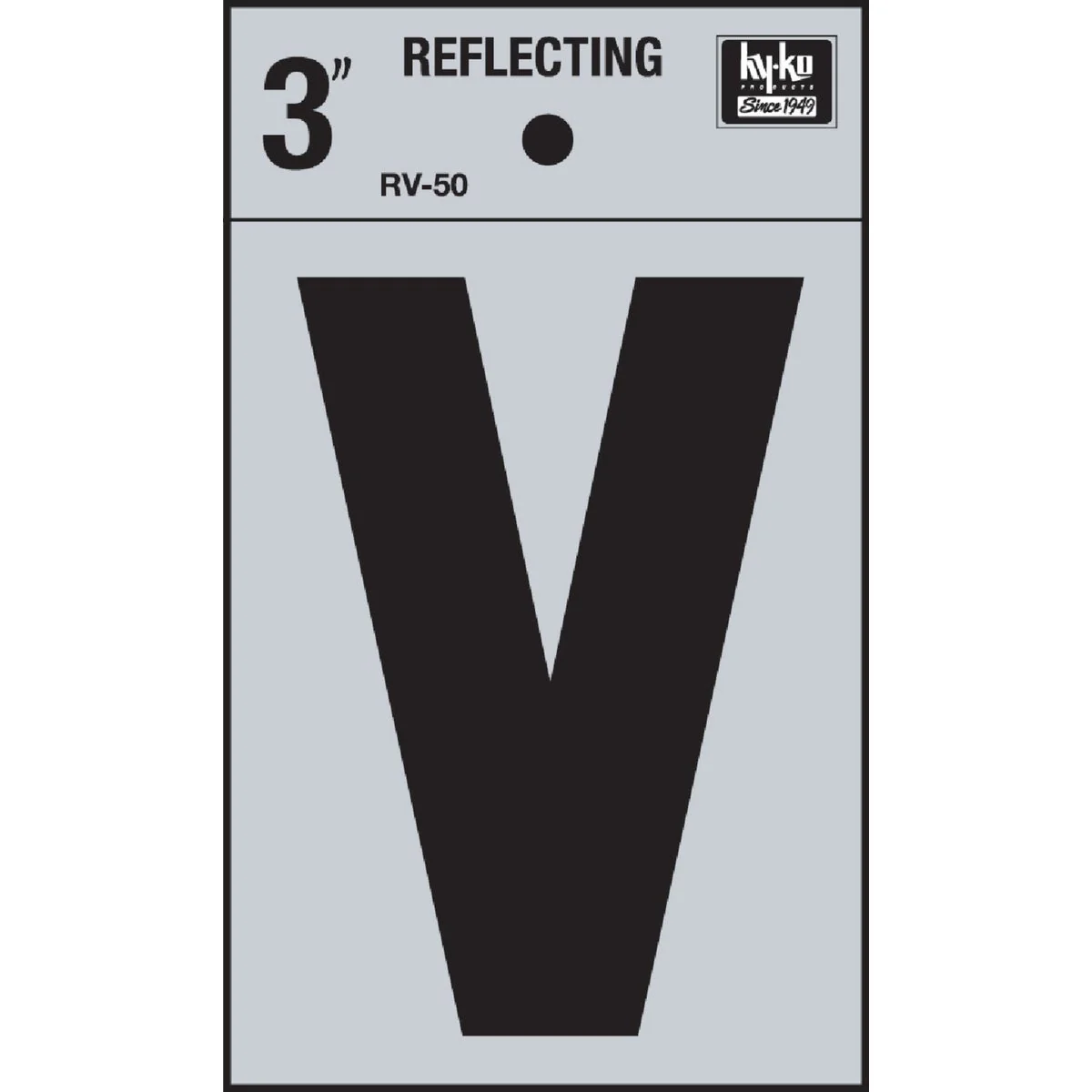 World-Class Hy-Ko Vinyl 3 In. Reflective Adhesive Letter V Selected