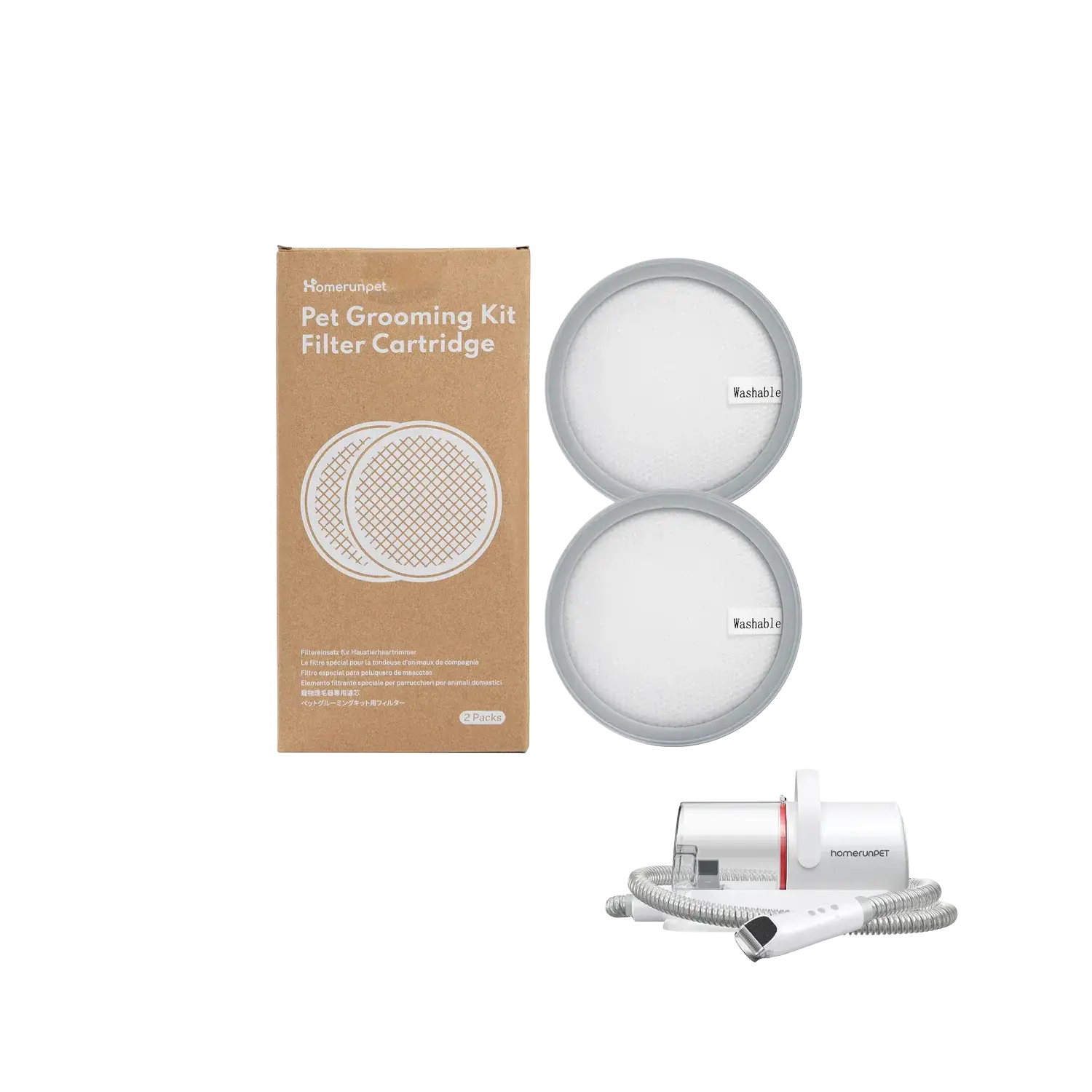 Long-Lasting HomerunPet Filter for Grooming Kit Vacuum - 2 pcs Excellent