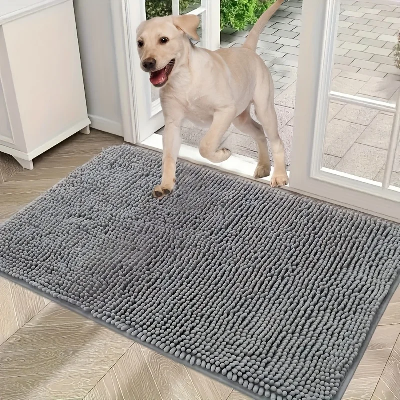 Outstanding Quick-Dry Microfiber Dog Doormat - Non-Slip Absorbent Pet Mat for Indoor Use Contemporary