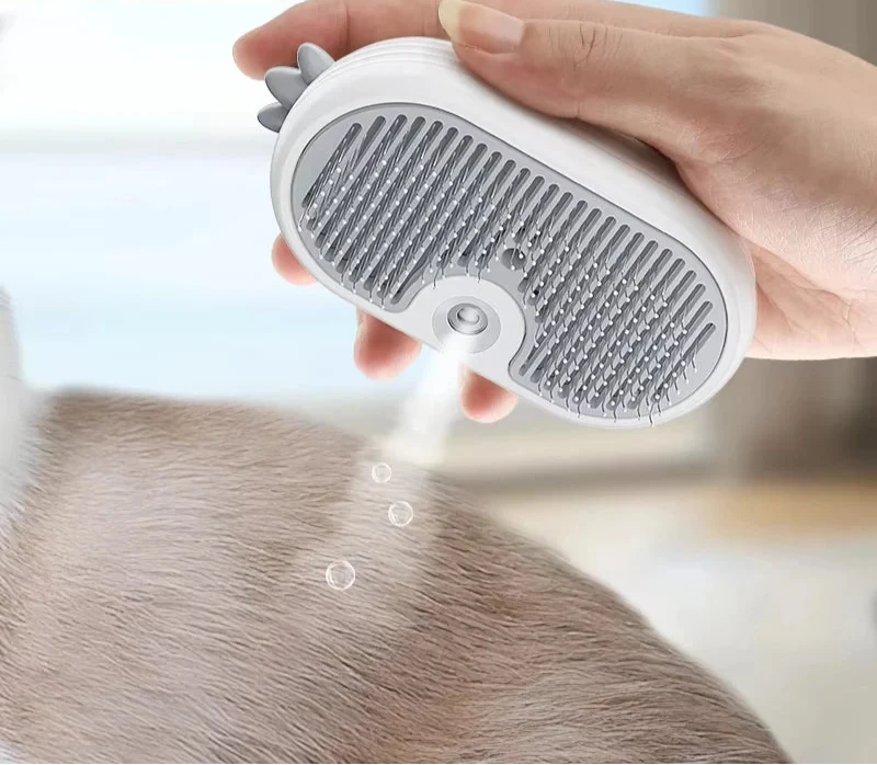Natural Electric Steam Pet Brush - Hair Removal Comb for Cats Dogs Selected