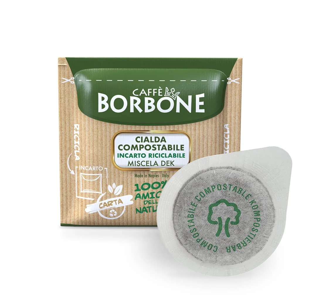 Advanced Caffè Borbone Espresso Paper Pods Green Blend Decaffeinated Medium Roast ESE Pods Italian Espresso - 50 Count High-End