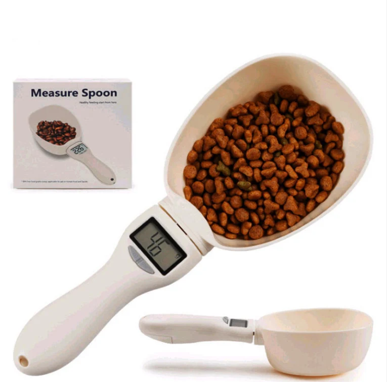 Organic Whole 800g 0.1g Pet Feeding Scale High Accuracy Cat Dog Food Scale Portable Home Kitchen Digital Measuring Spoon Scales Minimalist