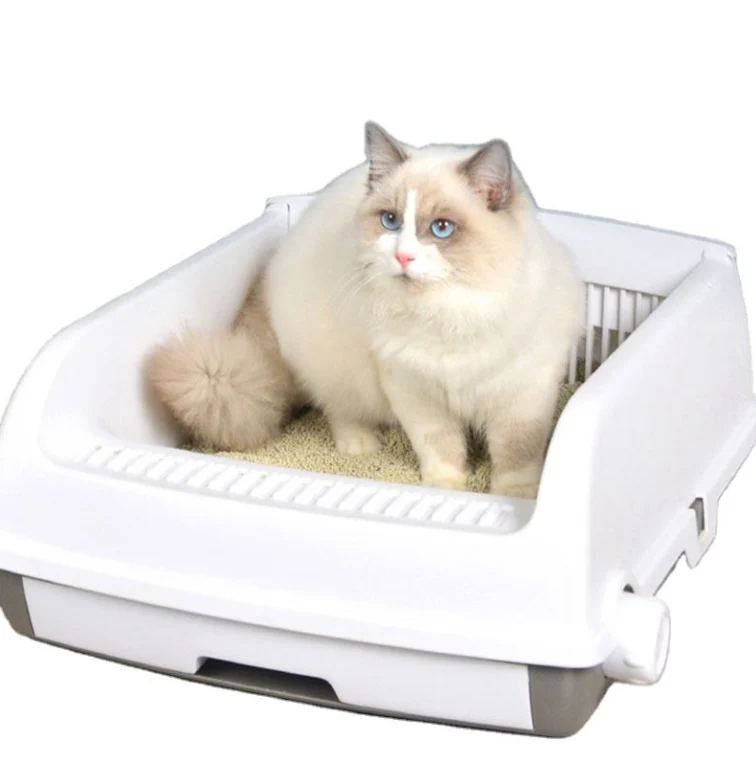Expertly Made Whole Removable Semi Automatic Cat Litter Box Quick Cleaning Automatic Cat Litter Box Stylish
