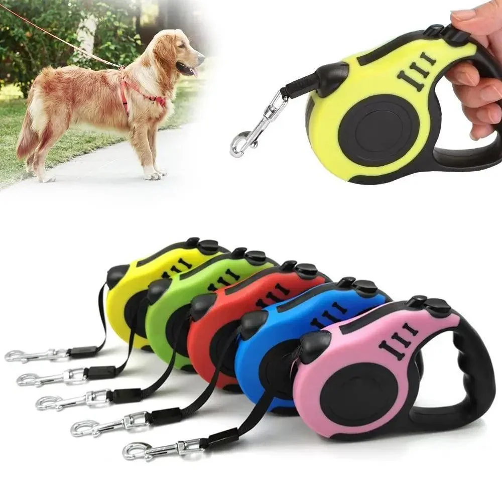 Modern Durable Leash Automatic Retractable Nylon Dog Cat Lead Extension Puppy Automatic Telescopic Pet Leash Pet Tractor Small And Medium Dog Cat Traction Rope 360° Tangle Easy One Button Brake And Lock Running Lead For Dogs Enhanced