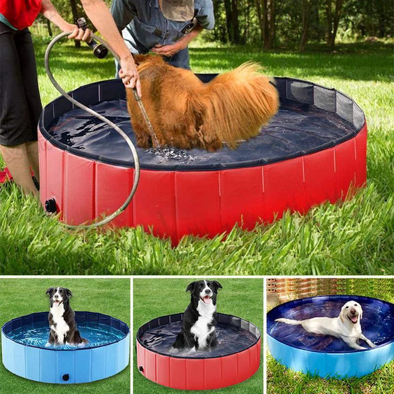 Innovative Foldable Dog Pool Foldable PVC Dog Pet Bath Swimming Tub Play Cooling Mat Swimming Pool For Large Medium Dogs Cats Accessories Foldable Dog Pool PVC Pet Swimming Pool Dog Paddling Swimming Bathing Tub Elite