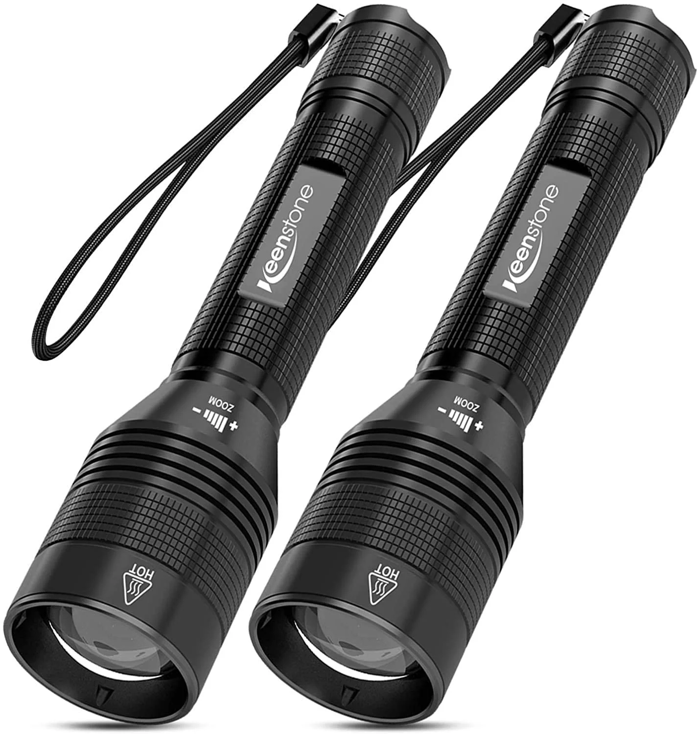 Functional Keenstone High-Powered Led Flashlight 2 Packs 2000 High Lumens Tactical Flashlights Zoomable and Water Resistant 5 Light Modes Super Bright Flashlights for Camping and Emergency Enhanced