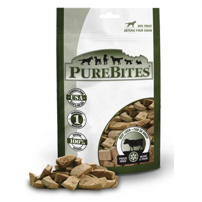 Sophisticated PureBites Beef Liver ze-Dried Dog Treats — Single Ingredient Breathable