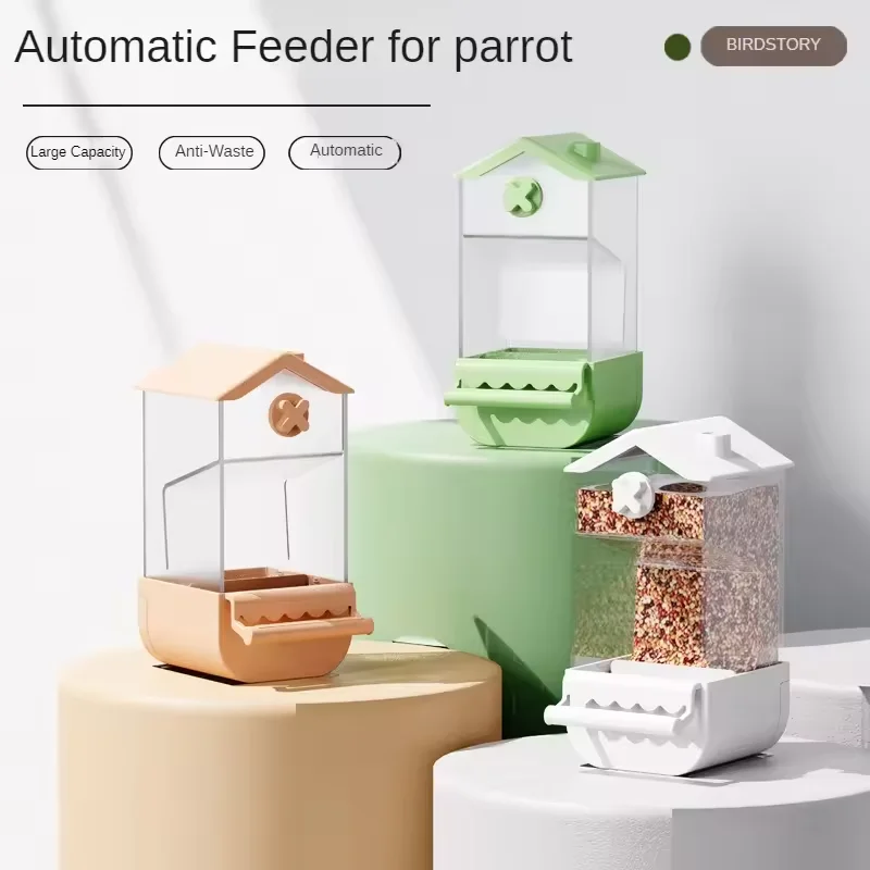 Expertly Made Automatic Bird Feeder Anti Spill And Splash Hanging Feeder Relaxed