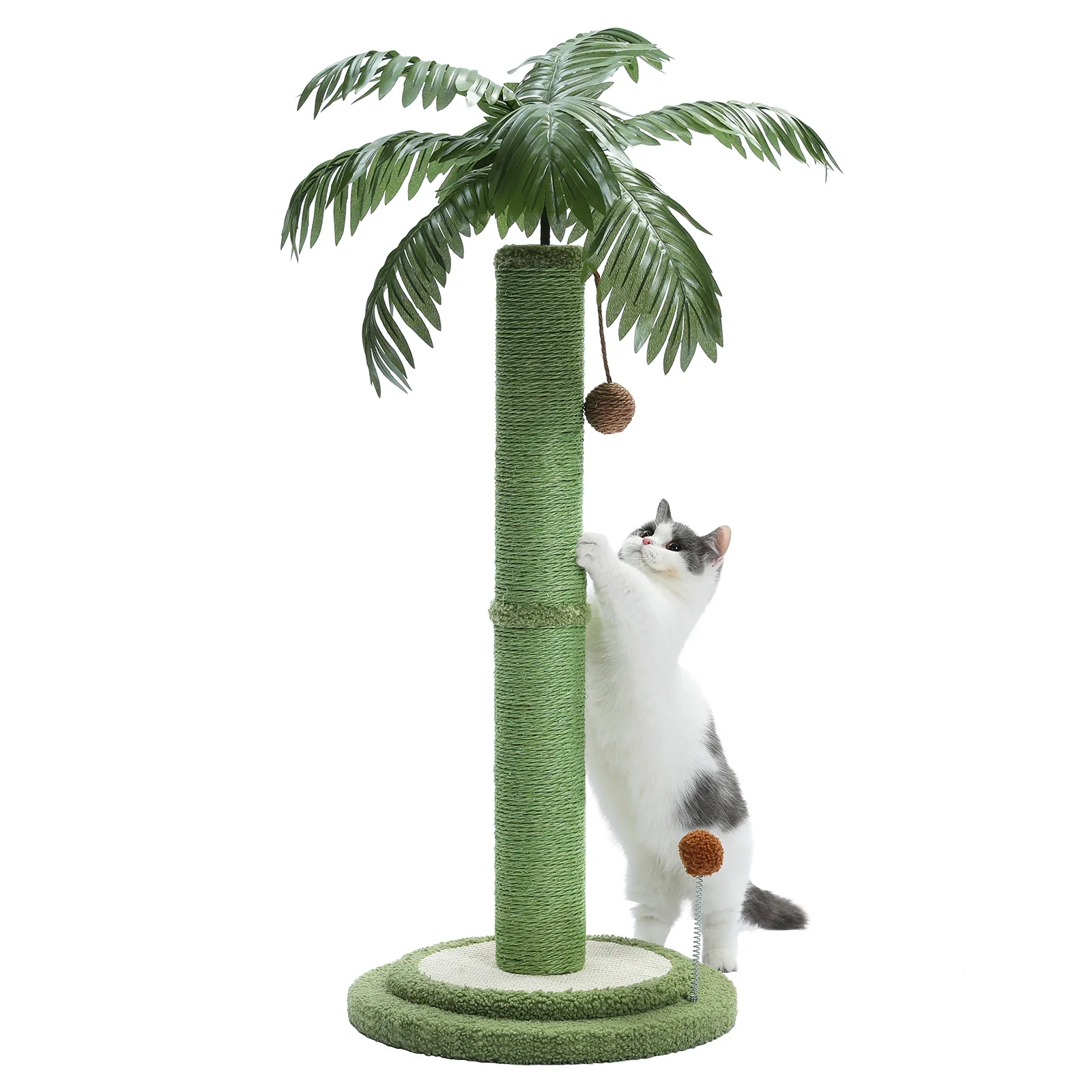 Quality Cat Scratching Post with Interactive Balls Palm Tree Artisan