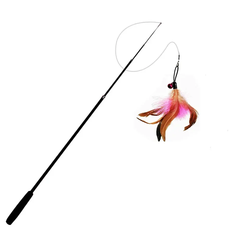 Natural Telescopic Cat Stick Feather Cat Toy High-End