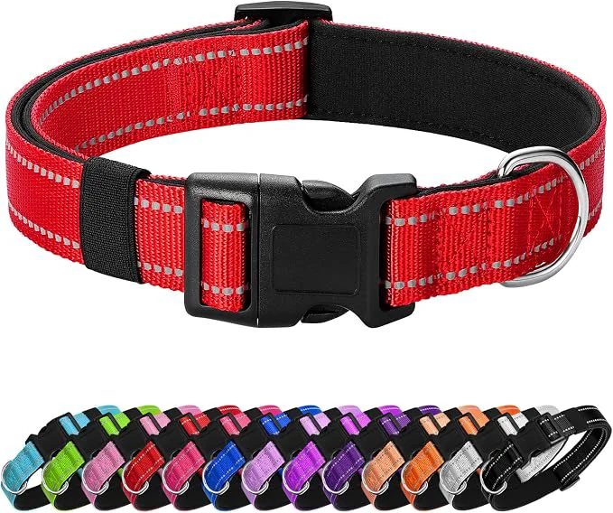 Authentic Reflective Dog Collar Padded Optimized