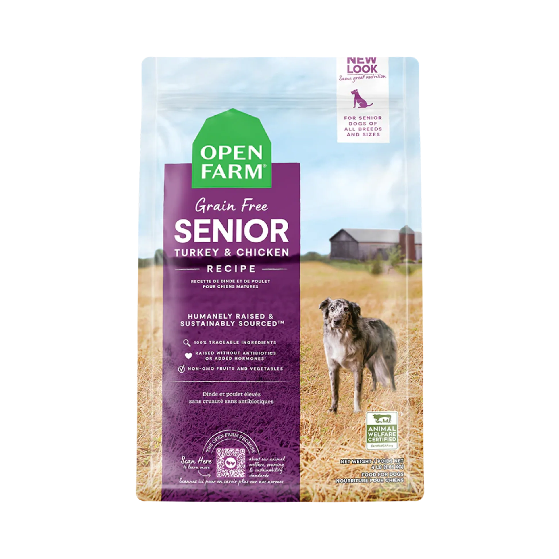 Recyclable Open Farm Senior Grain- Dry Dog Food Smart