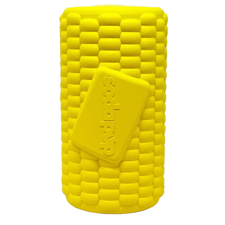 Sophisticated Corn on the Cob Dog Toy - Durable Rubber Treat Dispenser USA Made Luxury