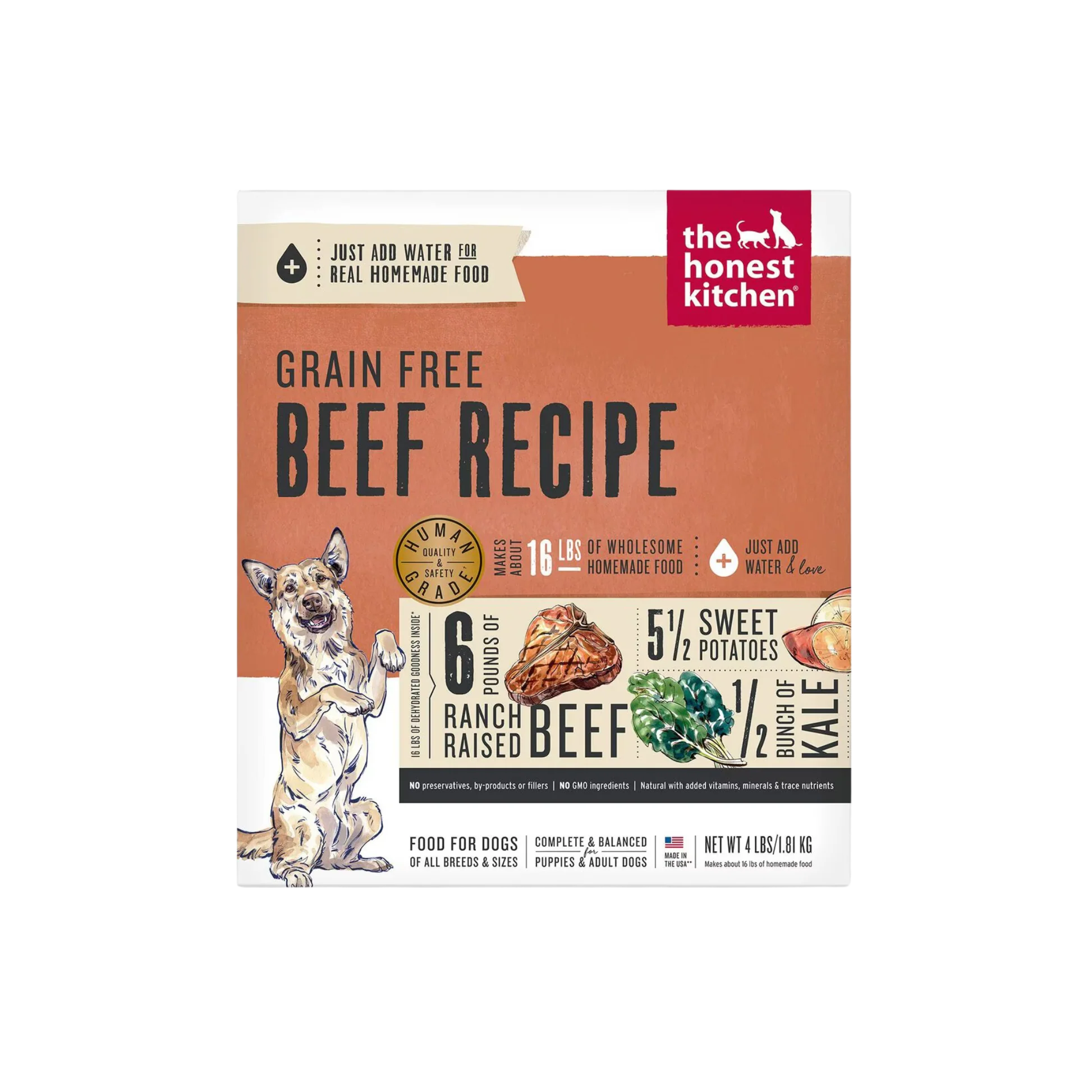 Easy-to-Use The Honest Kitchen Dehydrated Grain Beef Dog Food Professional