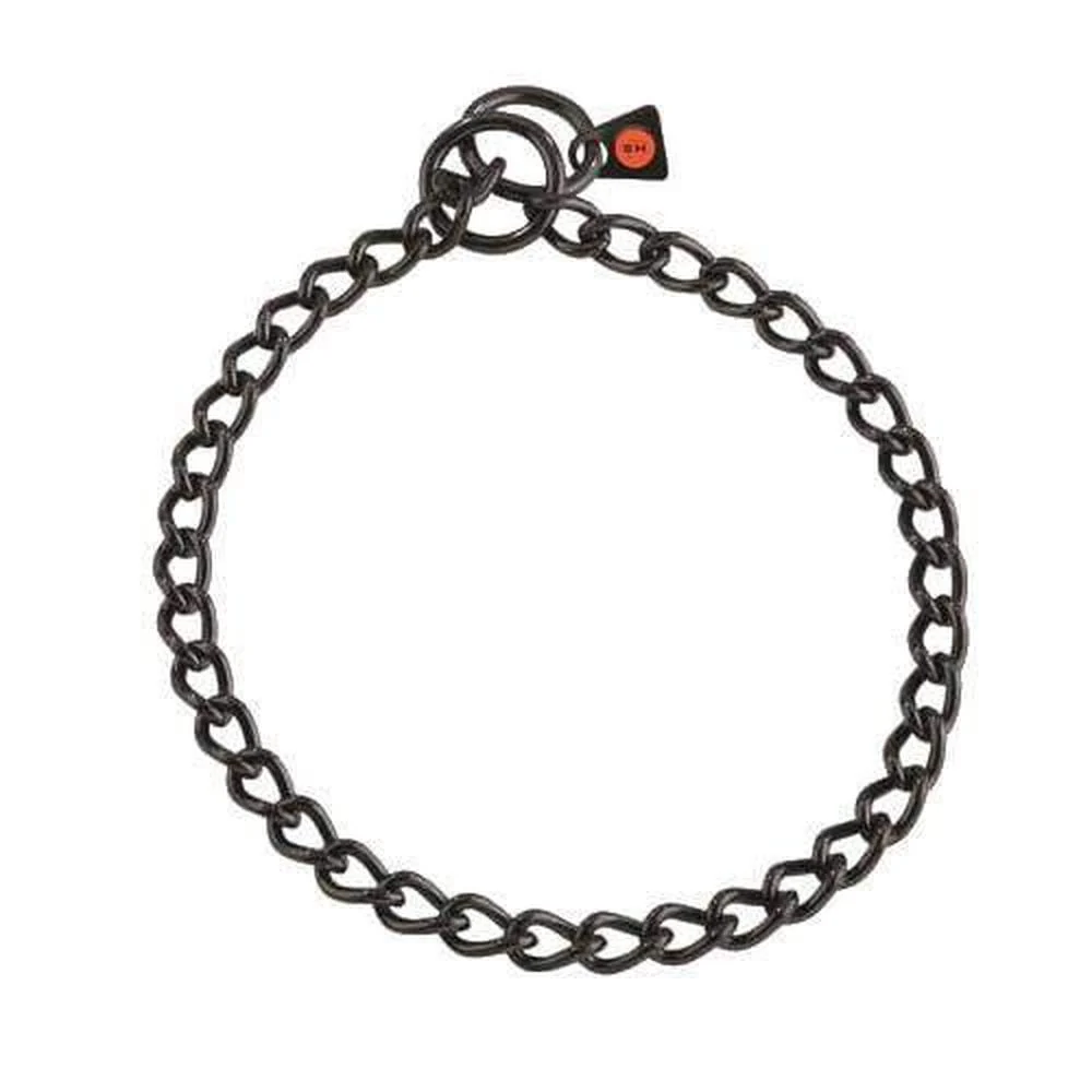High-Performance Herm Sprenger - Slide Chain Collar - Black Stainless Steel Smooth