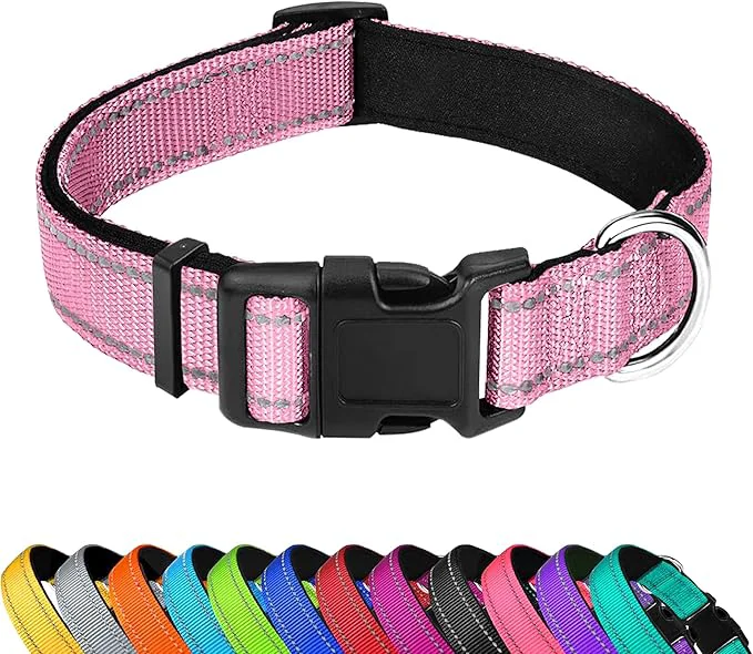 Artisan Reflective Dog Collar Adjustable Soft Neoprene Padded Nylon Pet Collars Efficient