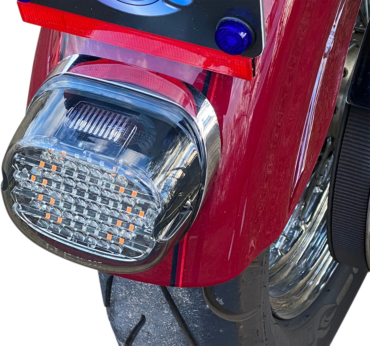 Durable Custom Dynamics Taillight w Integrated Turn Signal - Top Window - Smoked Lens CD-INT-TL-W-S Fine Crafted