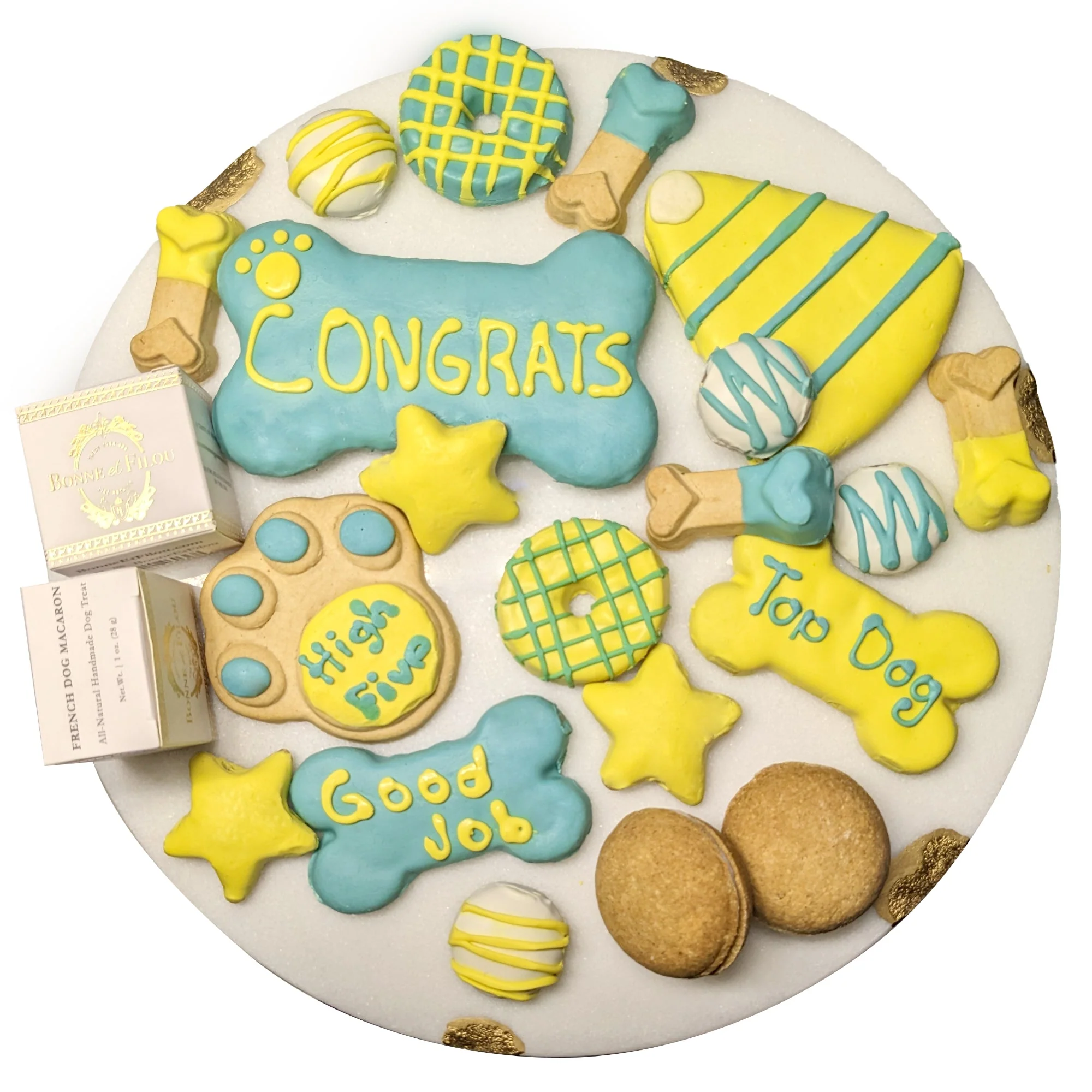 Consistent Congrats Themed Dog Treats Gift Box Certified