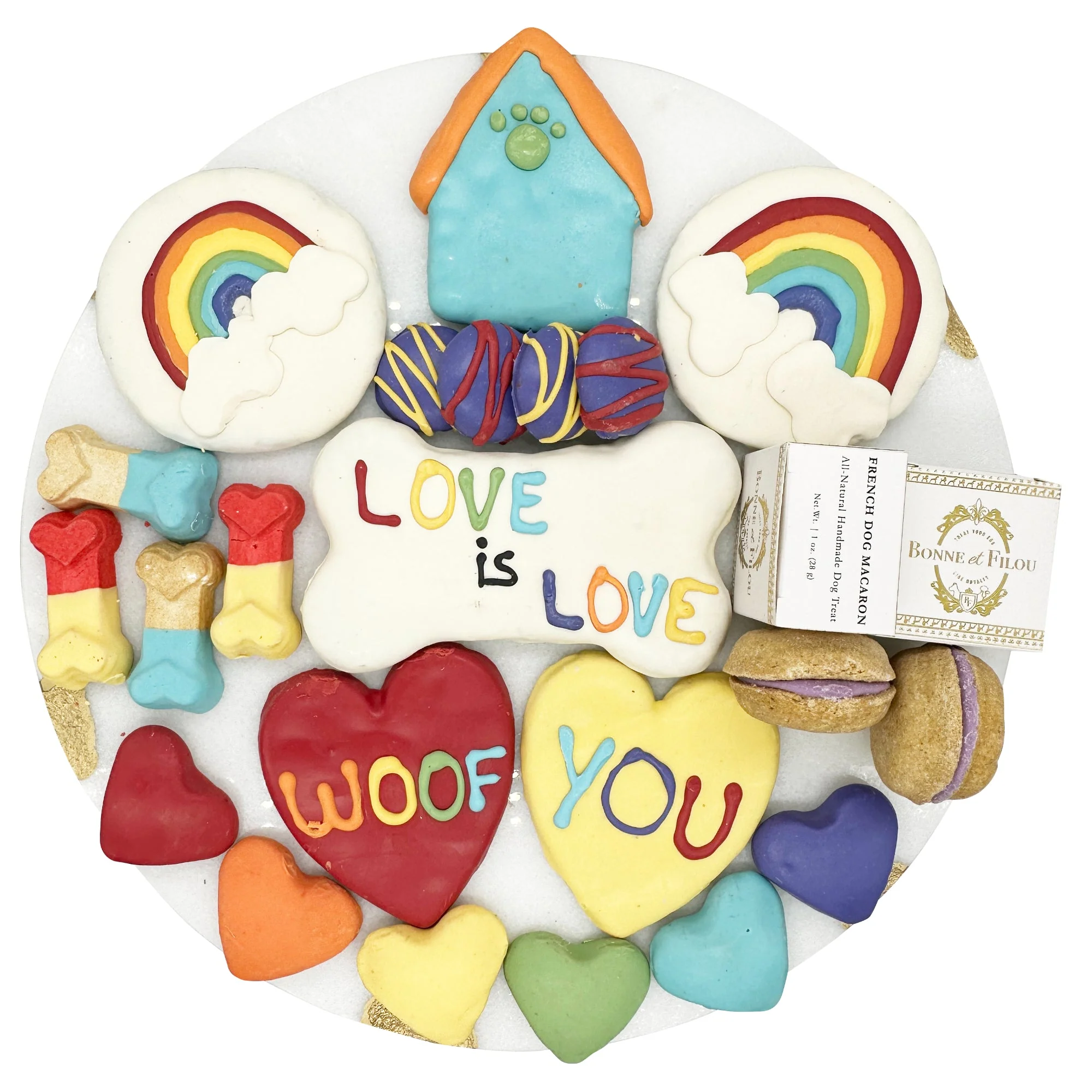 Functional Pride Themed Dog Treats Gift Box Elegant