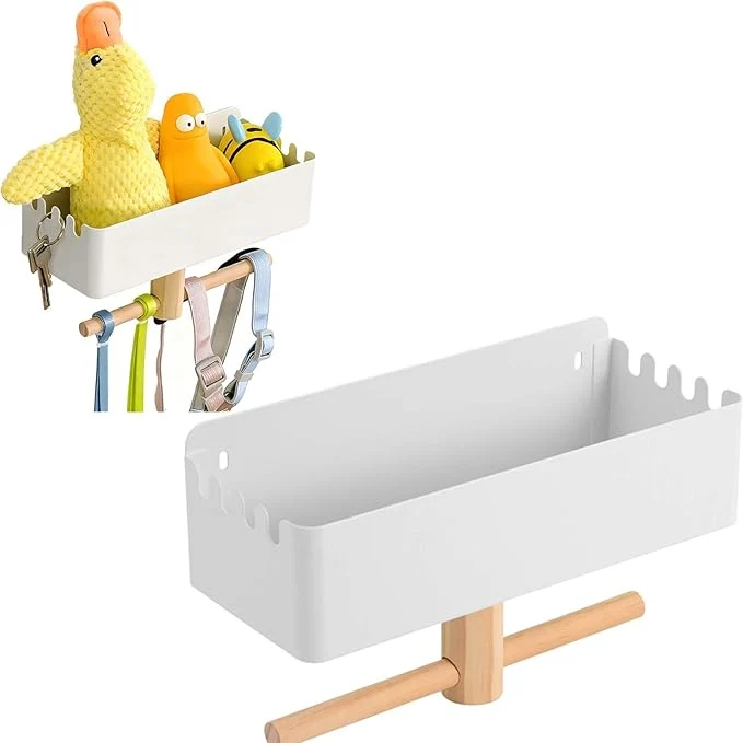 Healthy Dog Leash Holder for Wall Dogs Leash Hooks Dogs Leashes Shelf Organizer Pet Stuff Organizer with Shelf Storage Hooks for Entrance Living Room Kitchen-Gifts for Dog Lovers White About ThisOverview Breathable