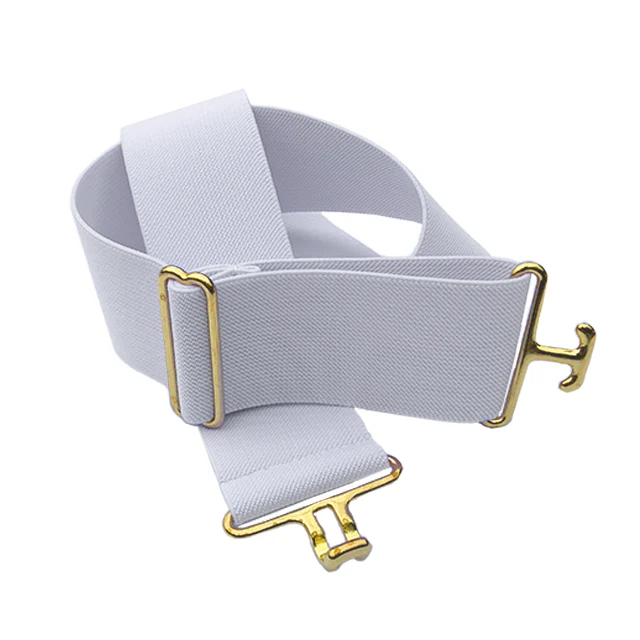 Breathable White Brass Elastic Belt Proven