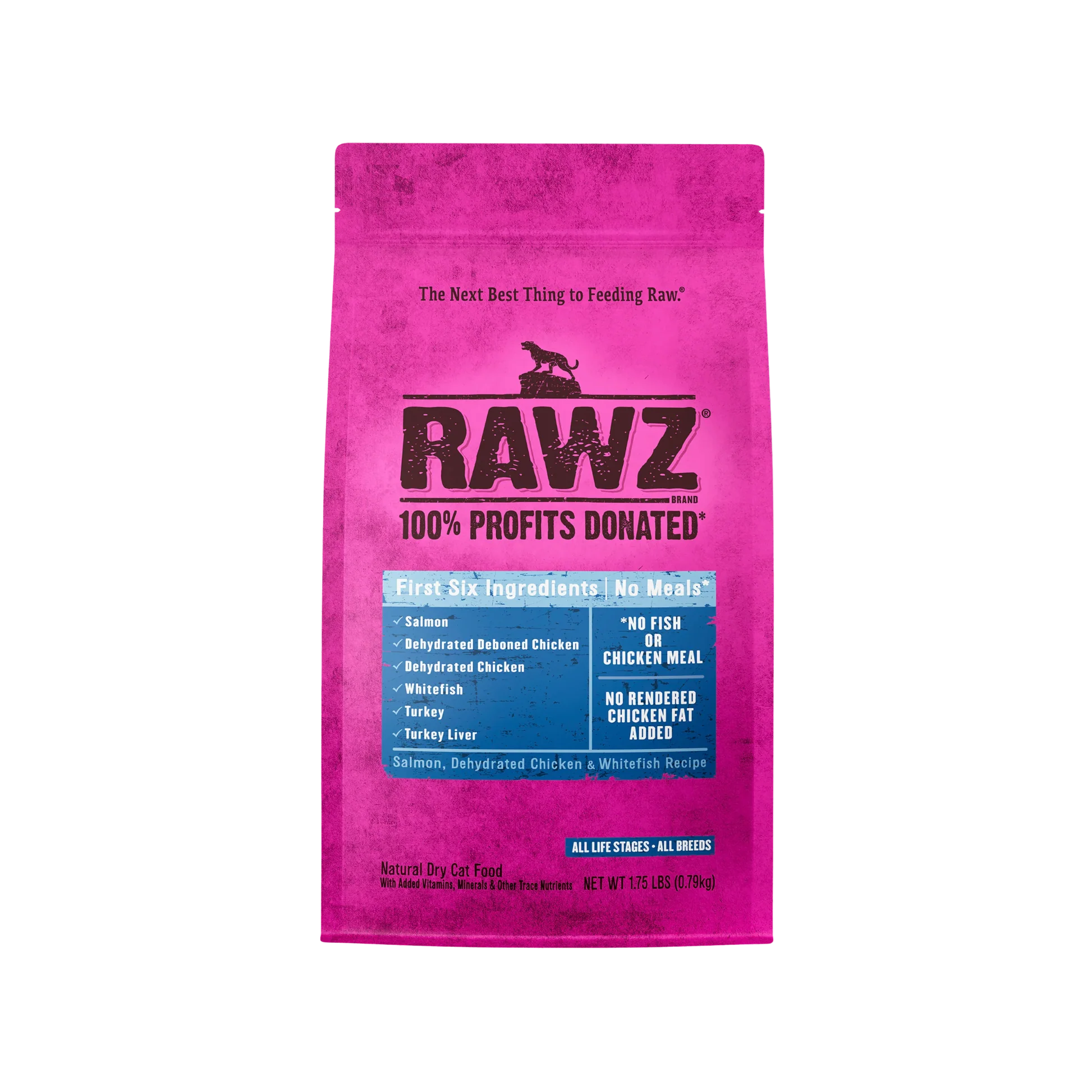 World-Class Rawz Salmon Dehydrated Chicken Whitefish Dry Cat Food Eco-Friendly