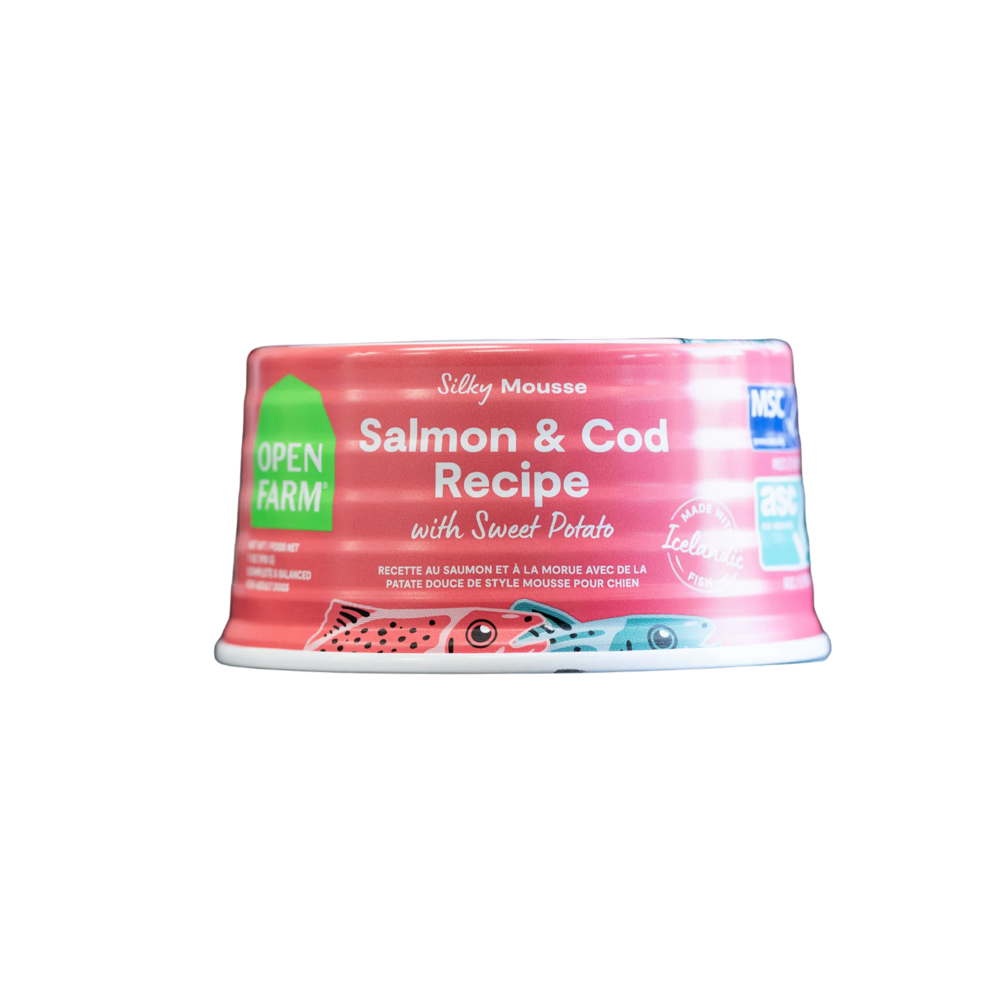 Reliable Open Farm Silky Mousse Salmon Cod Recipe with Sweet Potato Wet Dog Food 7oz Smooth