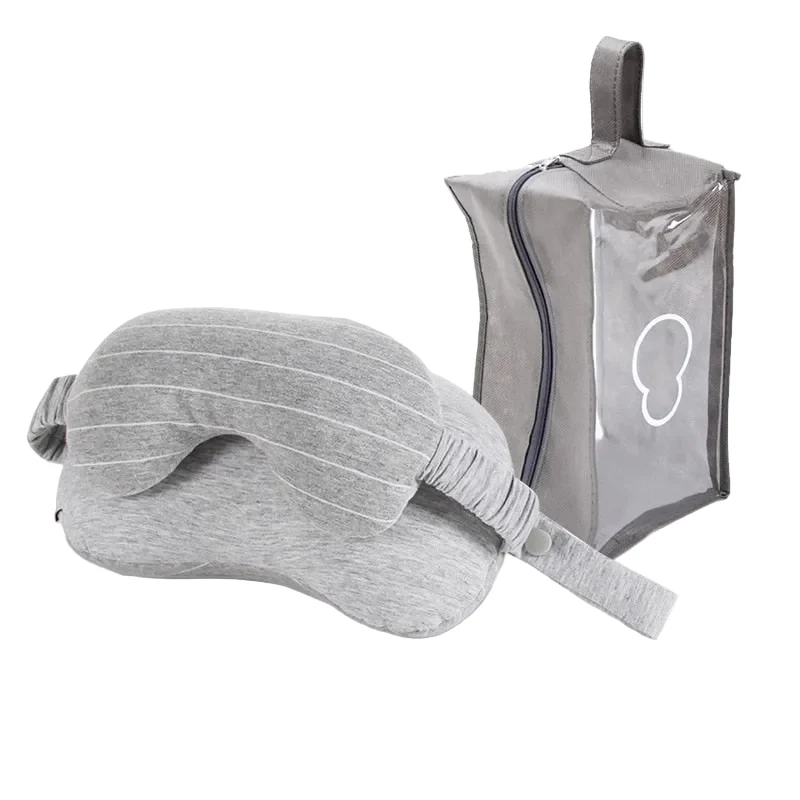 Premium 2-in-1 Multifunctional Travel Neck Pillow Integrated Sleep Eye Mask Environmentally Friendly