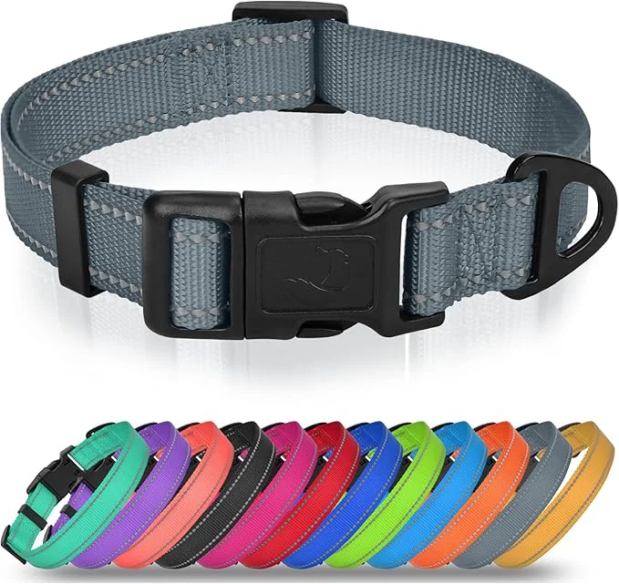 Authentic Joytale Large Dog Collar Reflective and Adjustable Nylon Pet Collar Luxury