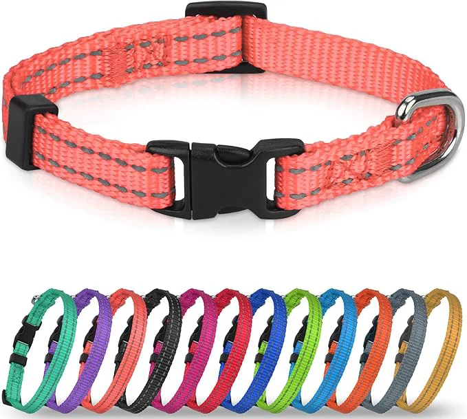 Unique Joytale Small Dog Collar Reflective and Adjustable Nylon Collar Trendy