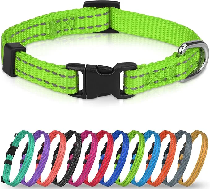 User-Friendly Joytale Small Dog Collar Reflective and Adjustable Nylon Collar Traditional