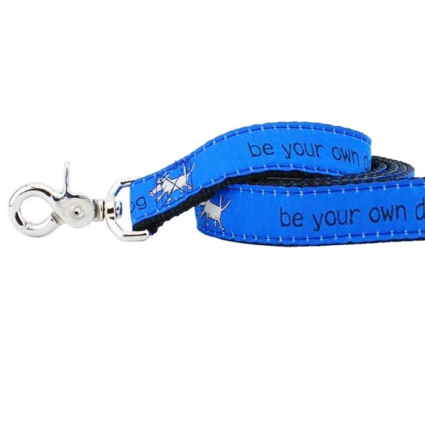 Unique 1″ Be Your Own Dog Teddy The Dog Blue Ribbon Dog Leash Trusted